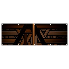 Fractal-dark Banner And Sign 12  X 4 