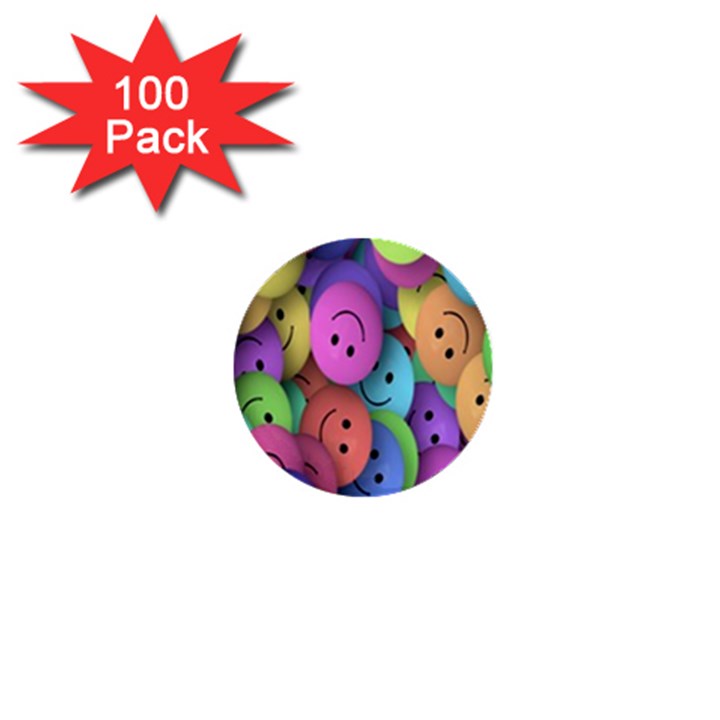 Smilie 1  Mini Buttons (100 pack) 