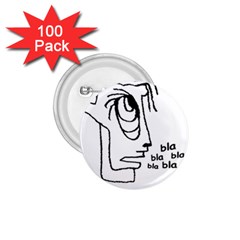 Cartoon Head Talking Drawing Tshrt 1 75  Buttons (100 Pack) 