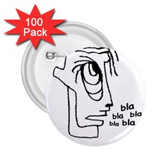 Cartoon Head Talking Drawing Tshrt 2 25  Buttons (100 Pack)  by dflcprintsclothing