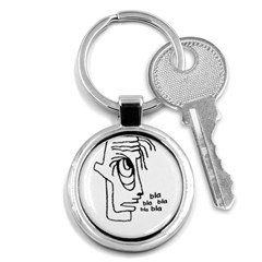 Cartoon Head Talking Drawing Tshrt Key Chain (round) by dflcprintsclothing