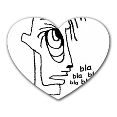 Cartoon Head Talking Drawing Tshrt Heart Mousepads by dflcprintsclothing