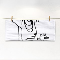 Cartoon Head Talking Drawing Tshrt Hand Towel by dflcprintsclothing