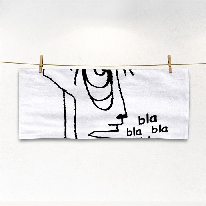 Cartoon Head Talking Drawing Tshrt Hand Towel