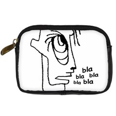 Cartoon Head Talking Drawing Tshrt Digital Camera Leather Case