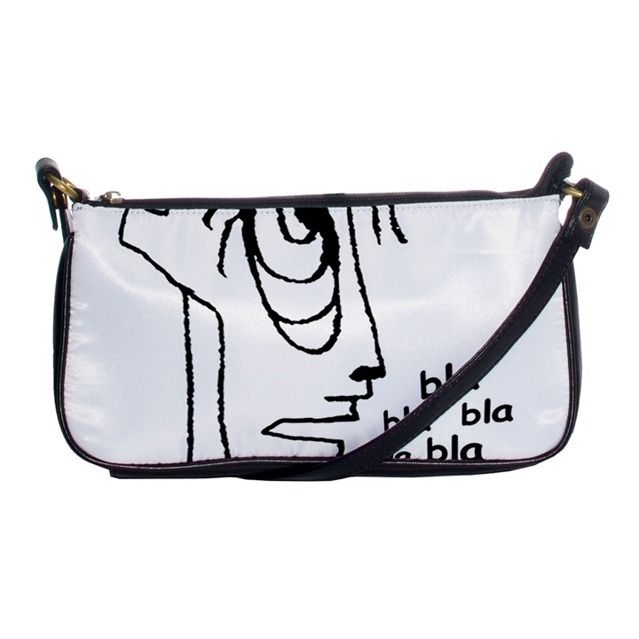 Cartoon Head Talking Drawing Tshrt Shoulder Clutch Bag