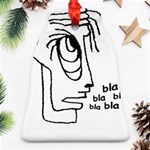 Cartoon Head Talking Drawing Tshrt Bell Ornament (Two Sides) Back