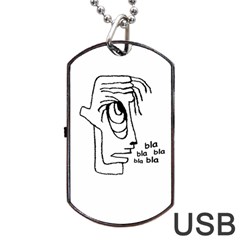 Cartoon Head Talking Drawing Tshrt Dog Tag Usb Flash (two Sides) by dflcprintsclothing