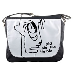 Cartoon Head Talking Drawing Tshrt Messenger Bag by dflcprintsclothing