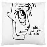 Cartoon Head Talking Drawing Tshrt Large Cushion Case (Two Sides) Front