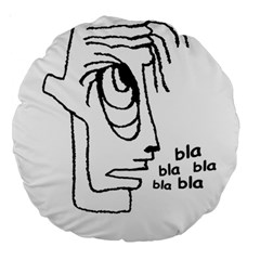 Cartoon Head Talking Drawing Tshrt Large 18  Premium Round Cushions by dflcprintsclothing