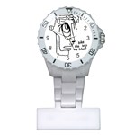 Cartoon Head Talking Drawing Tshrt Plastic Nurses Watch Front