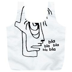 Cartoon Head Talking Drawing Tshrt Full Print Recycle Bag (xl)