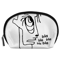 Cartoon Head Talking Drawing Tshrt Accessory Pouch (large) by dflcprintsclothing