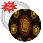 Fractal 3  Buttons (100 pack)  Front