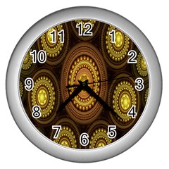 Fractal Wall Clock (silver) by nateshop