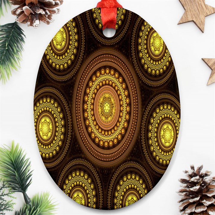 Fractal Oval Ornament (Two Sides)