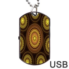 Fractal Dog Tag Usb Flash (one Side)