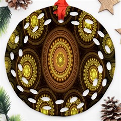 Fractal Round Filigree Ornament (two Sides) by nateshop