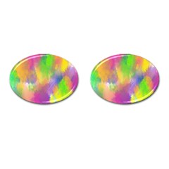 Abstract-calarfull Cufflinks (oval) by nateshop