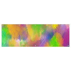 Abstract-calarfull Banner And Sign 12  X 4 