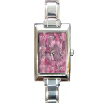 Abstract-pink Rectangle Italian Charm Watch Front