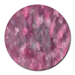 Abstract-pink Round Mousepads by nateshop