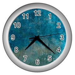 Background-abstrac Wall Clock (silver) by nateshop