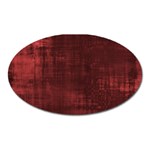 Background-maroon Oval Magnet Front