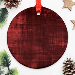 Background-maroon Round Ornament (two Sides) by nateshop