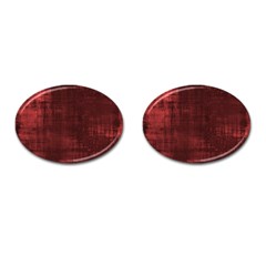 Background-maroon Cufflinks (oval) by nateshop