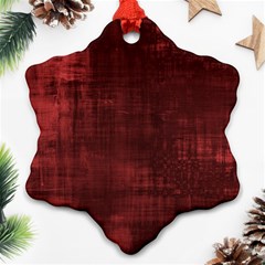 Background-maroon Snowflake Ornament (two Sides)