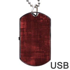 Background-maroon Dog Tag Usb Flash (two Sides) by nateshop