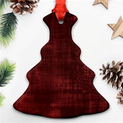 Background-maroon Christmas Tree Ornament (two Sides) by nateshop