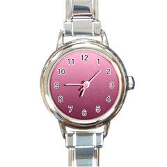 Background-pink Round Italian Charm Watch by nateshop