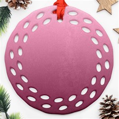 Background-pink Round Filigree Ornament (two Sides)