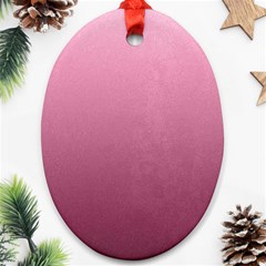 Background-pink Oval Ornament (two Sides)