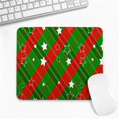 Background-green Red Star Large Mousepads by nateshop