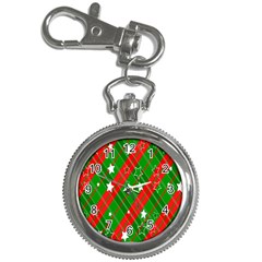 Background-green Red Star Key Chain Watches by nateshop