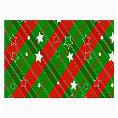 Background-green Red Star Large Glasses Cloth (2 Sides)