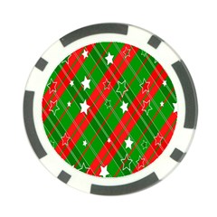 Background-green Red Star Poker Chip Card Guard (10 Pack) by nateshop