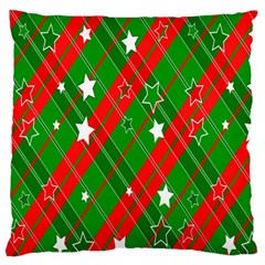 Background-green Red Star Standard Flano Cushion Case (two Sides) by nateshop