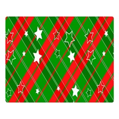 Background-green Red Star Double Sided Flano Blanket (large)  by nateshop