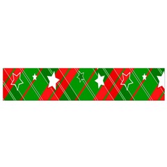 Background-green Red Star Small Flano Scarf