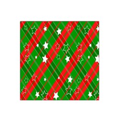 Background-green Red Star Satin Bandana Scarf 22  X 22  by nateshop