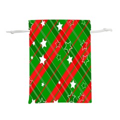 Background-green Red Star Lightweight Drawstring Pouch (s) by nateshop