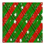 Background-green Red Star Banner and Sign 3  x 3  Front