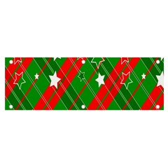 Background-green Red Star Banner And Sign 6  X 2  by nateshop