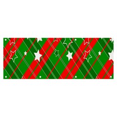 Background-green Red Star Banner And Sign 8  X 3 