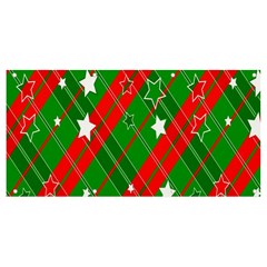 Background-green Red Star Banner And Sign 8  X 4 